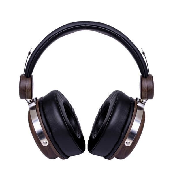 Over-Ear Headphones with Black Wood Accents